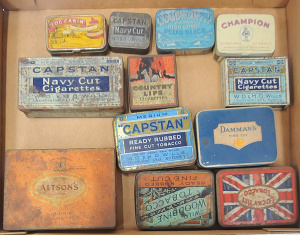 Lot 158 - Group lot Vintage Tobacco tins inc Capstan, Altsons, Wild Woodbine, Lu