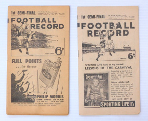 Lot 170 - 2 x 1950s VFL Football 1st Semi Final Records - Sept 5 - 1953 & Au