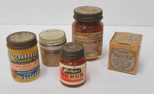 Lot 184 - 5 X Vintage Medicinal Ointments Bottles & Packaging inc Kenyon Dru