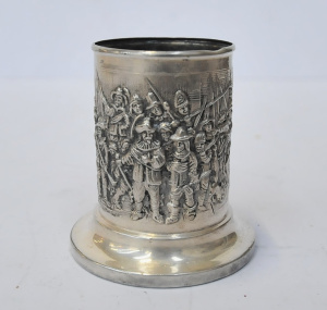 Lot 189 - Vintage Hendrik Hooijkaas Dutch Silver plated Embossed Tea Caddy Spoon