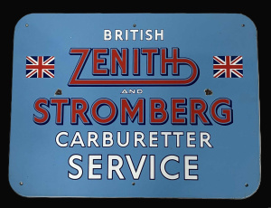 Lot 199 - British Zenith & Stromberg Carburetter Service enamel Advertising