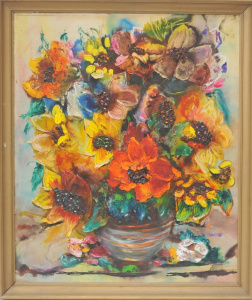 Artist Unknown large framed c1970s Mixed media (Oil & Watercolour) - A Summe
