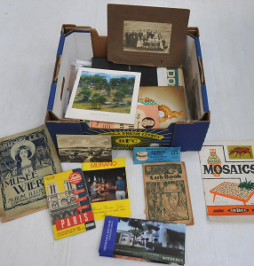 Box lot - Vintage Ephemera - old Australasian Post Magazines, 50s Helpful Kitche