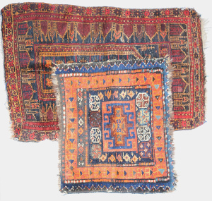 Lot 2 - 2 x Vintage Prayer Rugs w Traditional Eastern Designs & Motifs Lot 2 - 2 x Vintage Prayer Rugs w Traditional Eastern Designs & Motifs