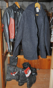 Lot 11 - Group lot - 2 x Jackets incl 1980s Black & Red Walden Miller Waist