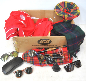 Lot 14 - Box lot mixed items - as new Robbie Fowler Liverpool Jersy & Shorts