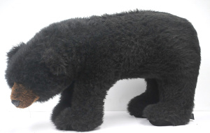 Lot 20 - Plush Black Bear Footrest by Ditz Designs by the Hen House - Made in No