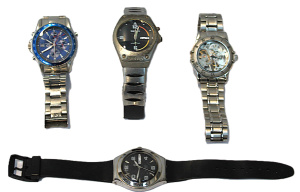 Lot 31 - 4 x Men's Watches inc Seiko Kinnetic Watch, Chronograph Style Watches &