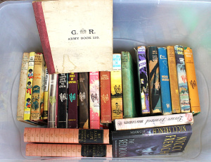 Lot 43 - Box Lot of Vintage Books inc c WW1 Army Exercise Book, 1981 printing Ja Lot 43 - Box Lot of Vintage Books inc c WW1 Army Exercise Book, 1981 printing Ja