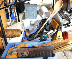 Lot 45 - Large Lot of Practical Items inc WW2 Ammo Crate, painted orange w tools Lot 45 - Large Lot of Practical Items inc WW2 Ammo Crate, painted orange w tools