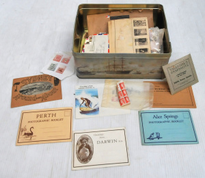 Lot 79 - Tin & Contents - Heaps vintage Stamps & Philatelic Ephemera - A
