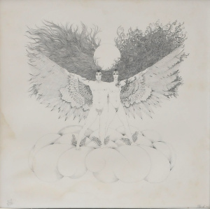 Lot 93 - Artist Unknown (Black) Framed Lithograph - Gemini - Signed 'Black', dat Lot 93 - Artist Unknown (Black) Framed Lithograph - Gemini - Signed 'Black', dat