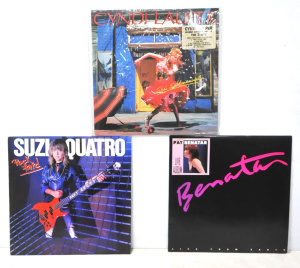Lot 99 - 3 x vintage Female Artist vinyl Lp Records - Cyndi Lauper 'She so Unusu