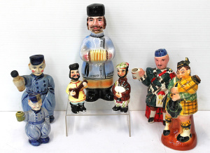 Lot 103 - Group lot of Vintage Kitsch Japanese Figural Decanters - International Lot 103 - Group lot of Vintage Kitsch Japanese Figural Decanters - International