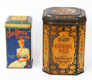 Lot 153 - 2 x Vintage tins inc Australian Hoadleys Old Dutch Cocoa marked Domini