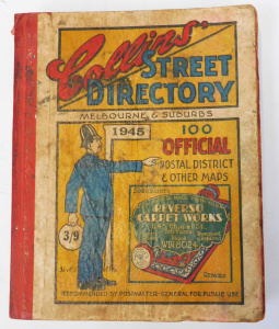 Lot 154 - 1945 Collins Melbourne & Suburbs Street Directory Printed by Colli