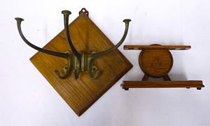 Lot 187 - 2 x Vintage wooden items inc, English Tallent of Old Bond Street alcoh