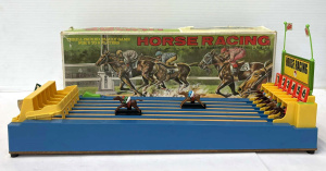 Lot 190 - 1960s Boxed Japanese, Shinseri boperated Horse Racing Game - with extr