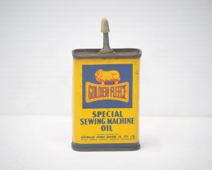 Vintage Golden Fleece Special Sewing Machine Oil 4 Fluid Ounce Tin Tin