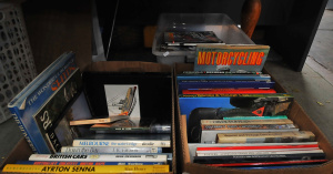 Lot 18 - 3 x Boxes of Motoring & Nautical Ephemera incl British Car Books, F Lot 18 - 3 x Boxes of Motoring & Nautical Ephemera incl British Car Books, F