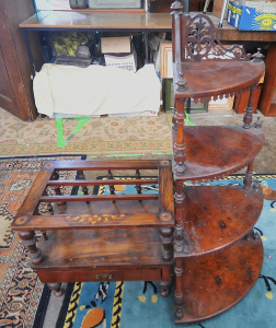 Lot 37 - 2 x pieces AF Victorian Occasional Furniture - What Not (missing legs)