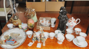 Lot 48 - 2 x Boxes Assorted Ceramics & Glass incl Tuscan Windsor China Coffe