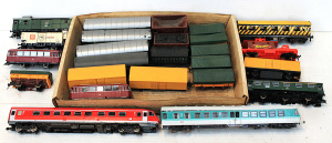 Lot 73 - 2x Boxes of Model Trains inc Modern Bullet Train, Vintage Locomotive, H