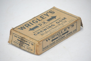 Lot 93 - c1930s Wrigley's PK Sugar Coated Chewing Gum Box in Original Condition Lot 93 - c1930s Wrigley's PK Sugar Coated Chewing Gum Box in Original Condition