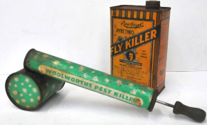 Lot 95 - 2 x Vintage Tin Insect Repellent Tins incl Rawleighs Pyrethro Fly Kille