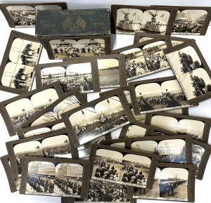 Lot 98 - Box set of 36 Rose Stereographs Visit of the American Fleet to Australi