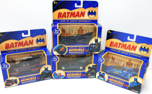 Lot 103 - 4x Mint Boxed Diecast Corgi Batmobiles inc 1940s, 1990s & 2 variet