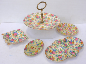 Lot 113 - Group lot English of All over Floral English China mostly James Kent i Lot 113 - Group lot English of All over Floral English China mostly James Kent i