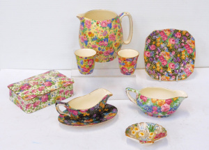 Lot 185 - Group lot of Floral Chintz China mostly Royal Winton inc Egg Cups, Sum