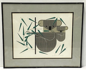 Charley Harper (American, 1922 - 2007) Framed Colour Lithograph - Koala Koala -