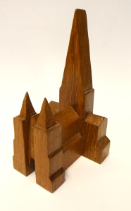 Wooden Model Of St Pauls Cathedral Melbourne made from English oak removed from