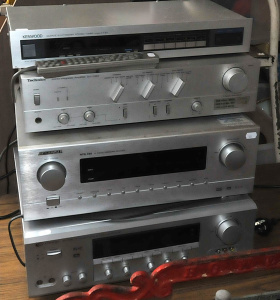4 x Pieces of Audio Visual Equipment incl Kenwood Stereo Tuner, Technics Amplifi