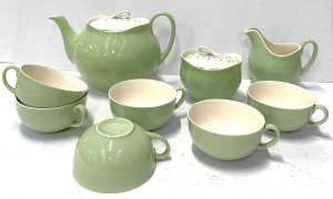 Retro 1960s Johnson Brothers 9 piece Teaset - Teapot, Sugar & Creamer + 6 x