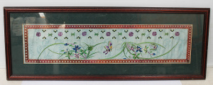 Lot 94 - Framed c1900 Chinese Silk Embroidered panel featuring Butterflies, Cric