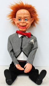 Lot 95 - Vintage 1970s Mr Parlanchin Ventriloquist Doll w Red Bow Tie UK Made Lot 95 - Vintage 1970s Mr Parlanchin Ventriloquist Doll w Red Bow Tie UK Made