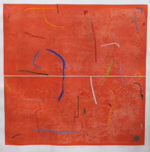 Lot 115 - John R Neeson (1948 - ) Large framed Colour Etching - Wandering Agains