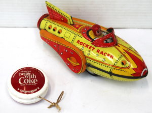 Lot 139 - 2x Vintage Toys inc Coca Cola Russell Championship Yo-Yo, made in Aus Lot 139 - 2x Vintage Toys inc Coca Cola Russell Championship Yo-Yo, made in Aus