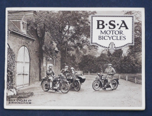 Lot 168 - Vintage c1924 BSA Motorcycles Catalogue - marked April 1924 & 2nd