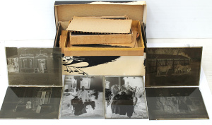 Lot 211 - Group lot - c1900 Vintage Glass Photographic plates featuring People,