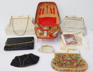 Group lot of Vintage Ladies Bags & Accessories inc Oroton Mesh Bags, Tapestr