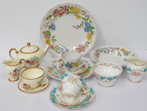 Group lot vintage Quality English china inc Spode Romany pattern Plates, bowl &a