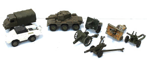 Mixed Lot of Diecast Military Vehicles inc Armoured Police Boat, Tank, Troop Tra