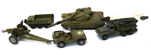 Vintage Dinky Diecast Military Vehicles inc Missile launcher platform, Heavy Art