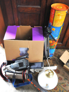 Lot 11 - Group lot of Mixed Items incl Sony Handycam Video Camera Recorder w Car Lot 11 - Group lot of Mixed Items incl Sony Handycam Video Camera Recorder w Car