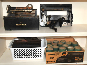 Lot 49 - Lot of Vintage Dictaphone Parts & Wax Rolls incl Dictaphone, Dictap