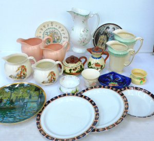 Lot 87 - Large Group vintage ceramics inc Royal Winton Tall Jug with floral deta